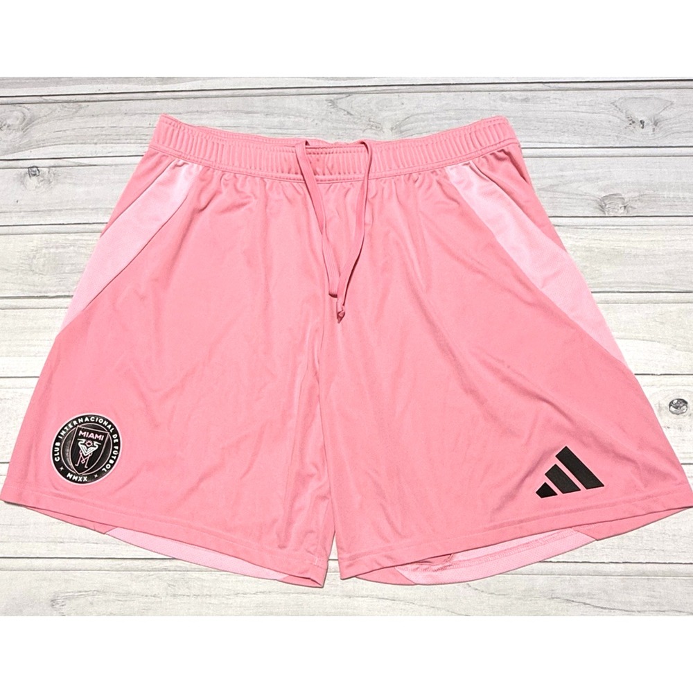 adidas Inter Miami Shorts Mens XL Pink Authentic Home Messi JJ1390 MLS Soccer